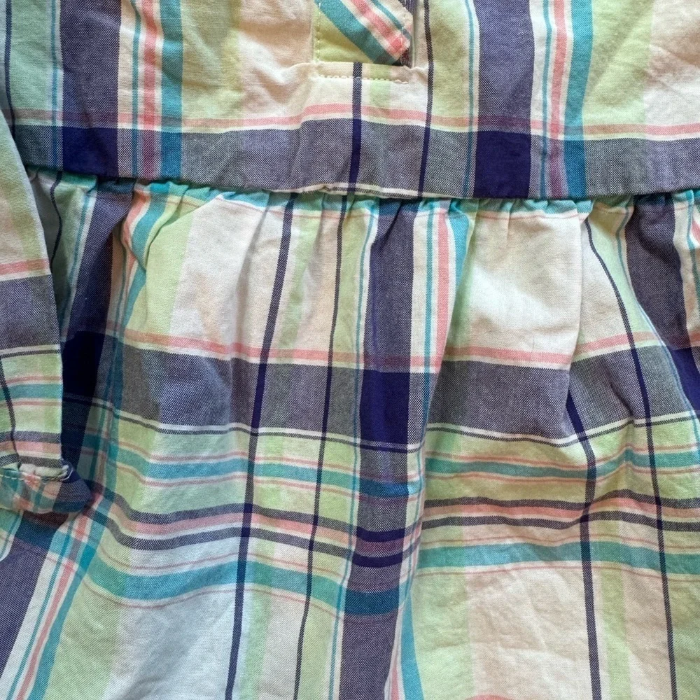 Carter’s Baby Girl Plaid Long-Sleeve Shirt Dress - Size 12 Months